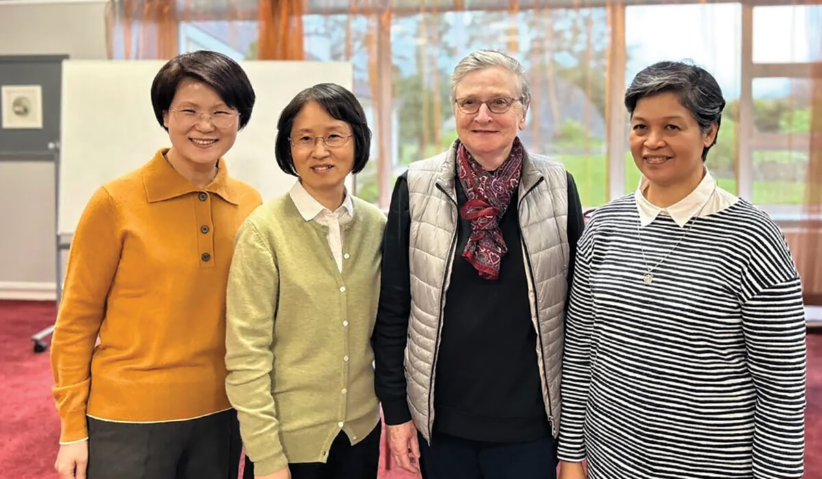 Columban Sisters Congregational Leadership Team (left to right) Sr Cho Young Mi, Sr Josephine Hong, Sr Margaret Murphy, Sr Anne Carbon (Congregational Leader) who were elected on April 25, 2023. - Photo: St Columbans Mission Society